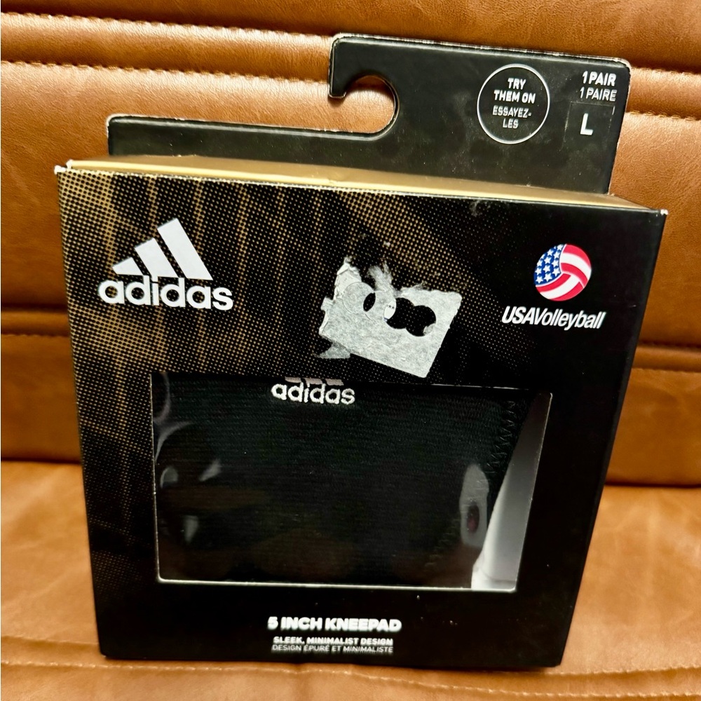 ADIDAS 5 INCH VOLLEYBALL KNEEPADS GL5199 KP Large BLACK NEW IN BOX